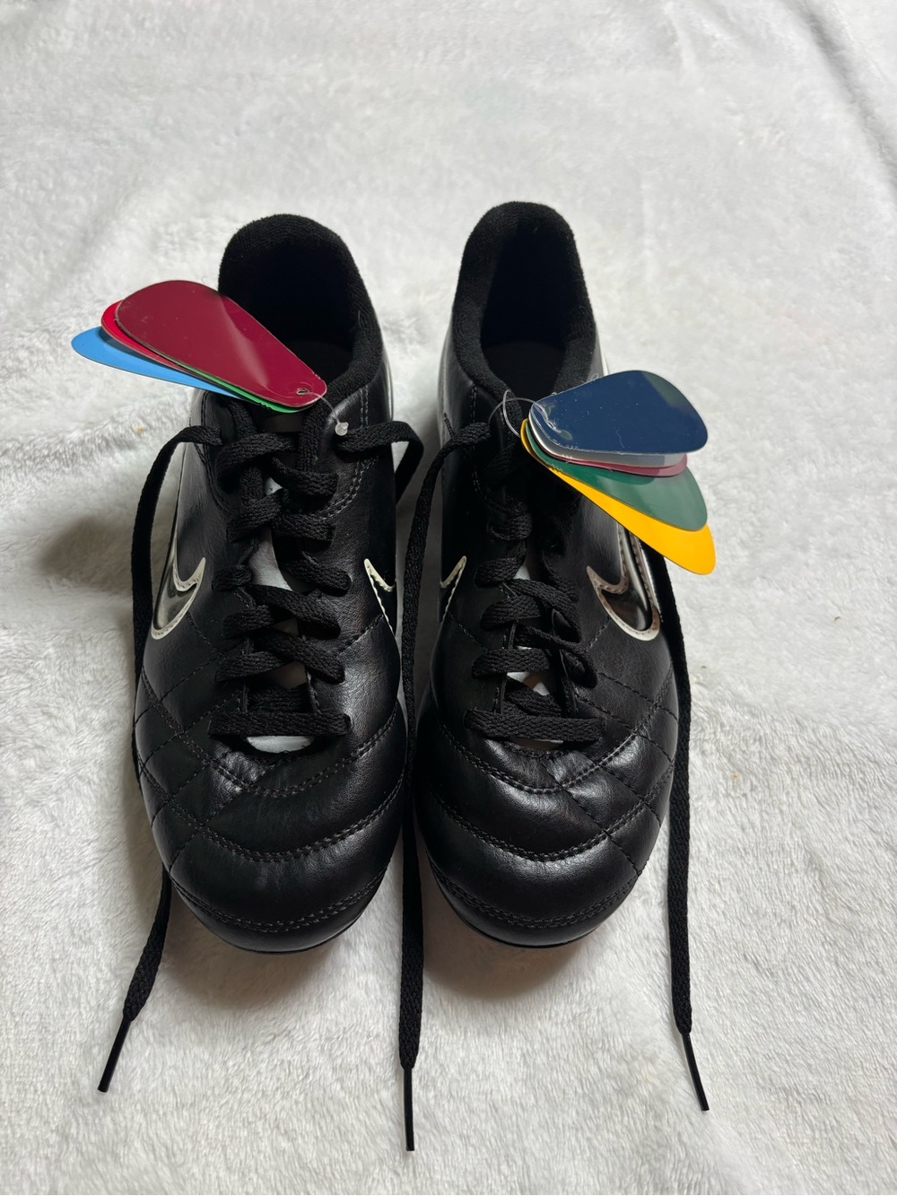 Nike Total 90 T90 Shoot III FG Soccer Cleats Black White Youth 3Y NWT